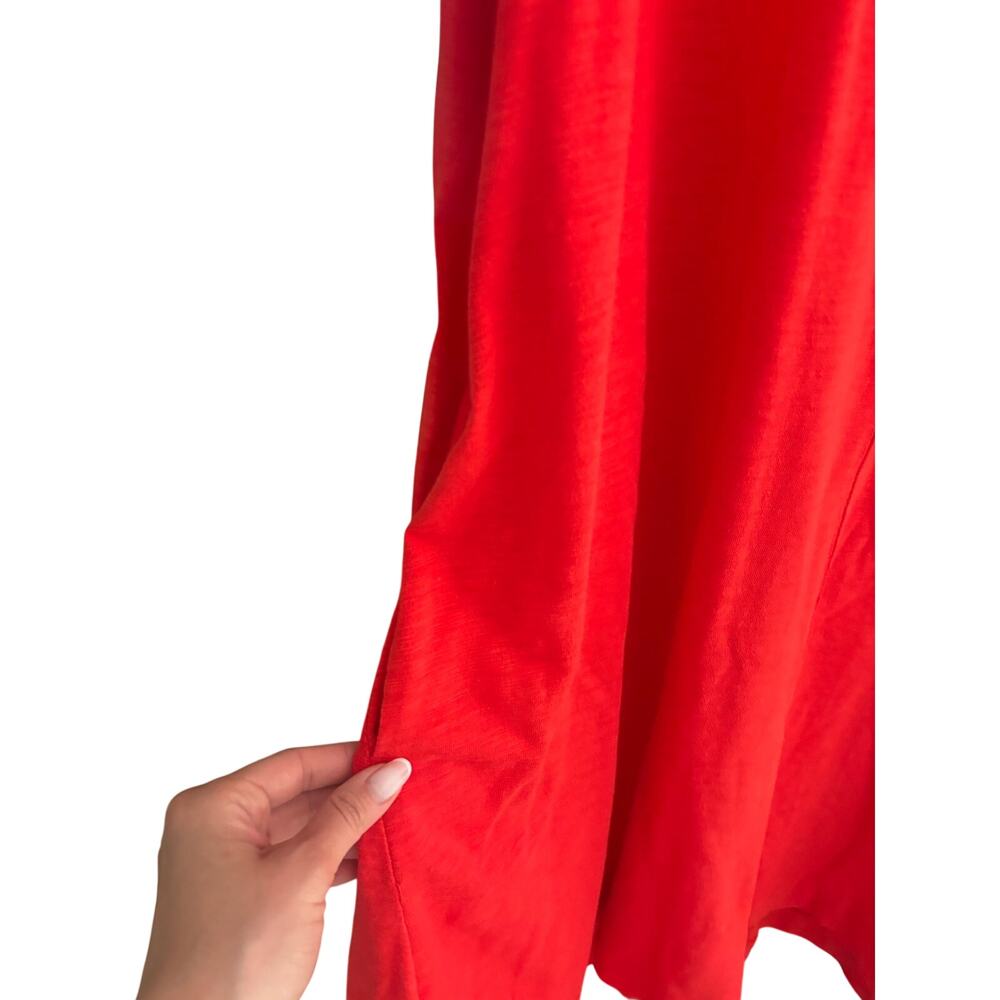 Chico’s Red Midi Dress Size 3 XL 16 18 Cotton Modal Short Sleeve NWT Soft - Picture 4 of 9